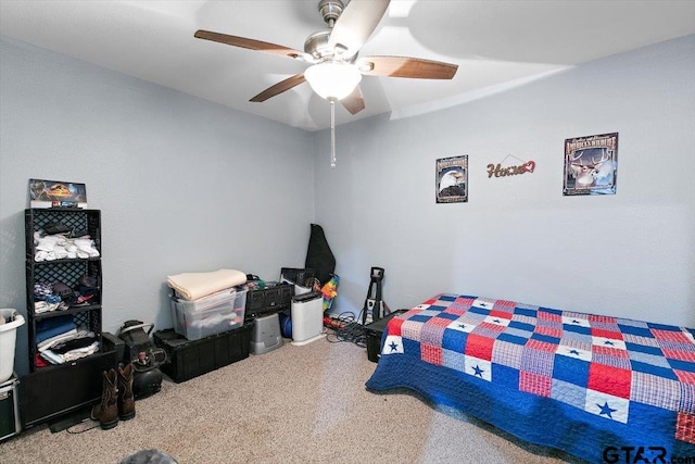 182 Moses St, Rusk, TX 75785 - bedroom with carpet and ceiling fan