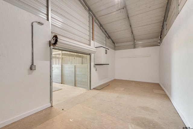 interior space featuring high vaulted ceiling