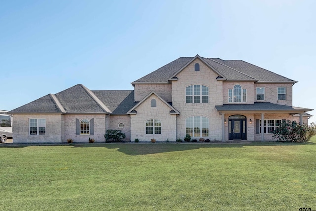 view of front of property with a front yard