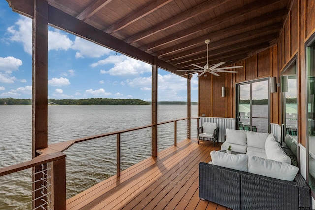 16822 Perry St, Tyler, TX 75707 - dock with an outdoor hangout area and a deck with water view