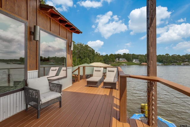 16822 Perry St, Tyler, TX 75707 - wooden deck with a water view