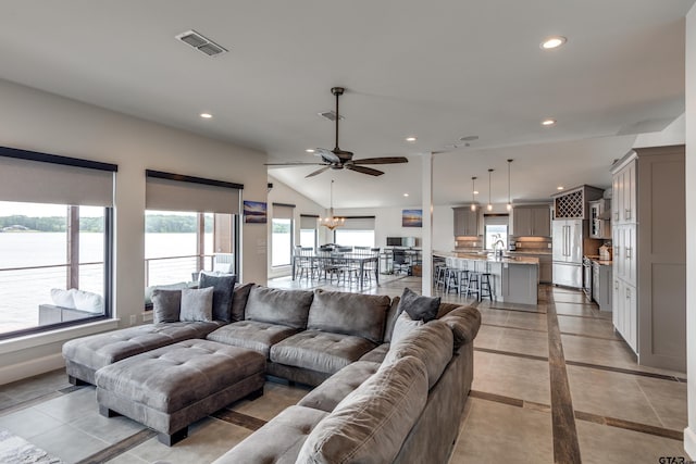 16822 Perry St, Tyler, TX 75707 - living area featuring recessed lighting and ceiling fan