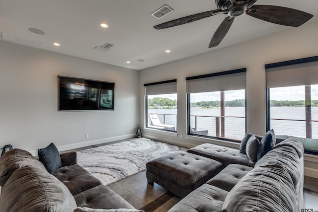 16822 Perry St, Tyler, TX 75707 - living area featuring recessed lighting and ceiling fan