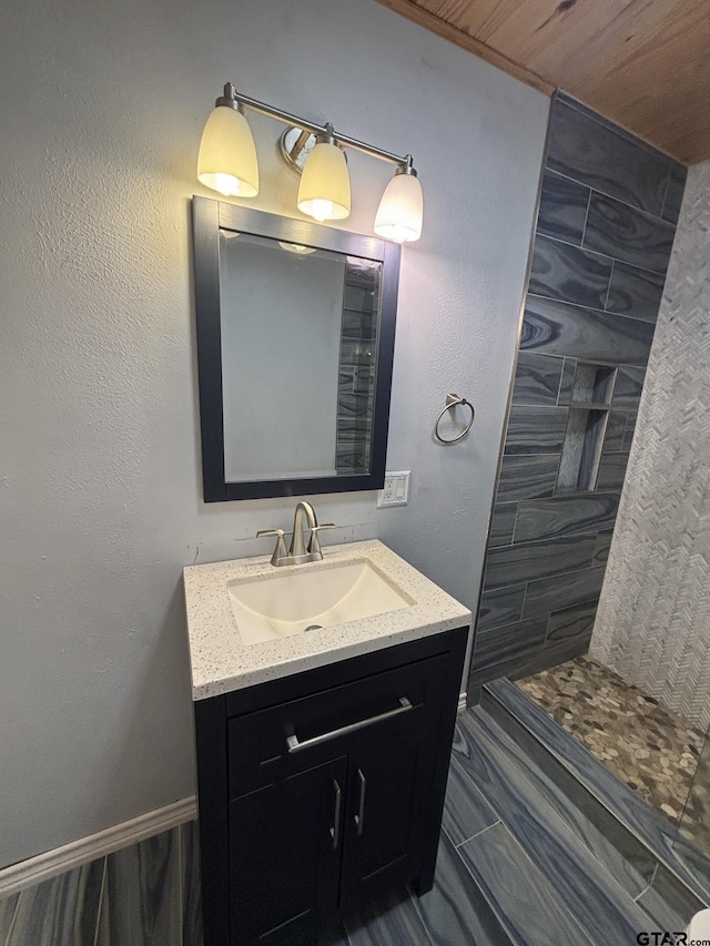 606 Glazner St, Hawkins, TX 75765 - full bath with vanity and tiled shower