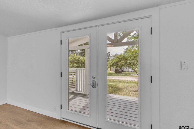 441 N Hill, Tyler, TX 75706 - entryway featuring french doors and wood finished floors