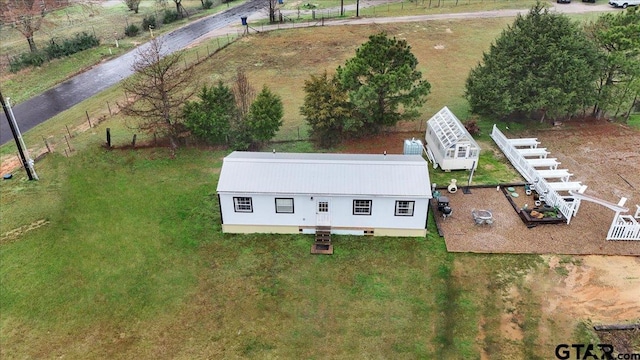 bird's eye view featuring a rural view