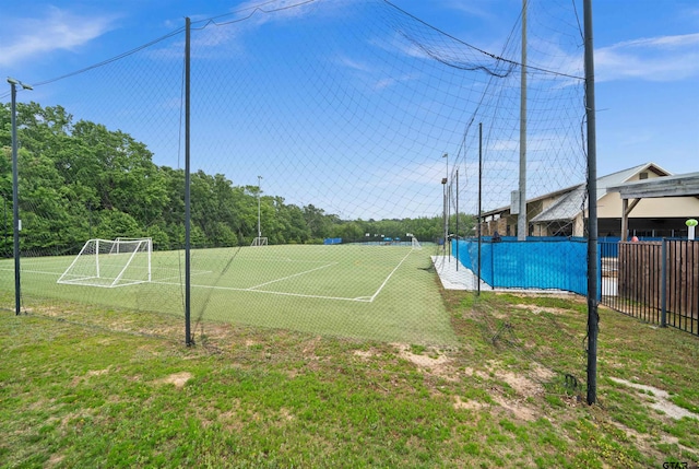 4132 Palo Pinto Creek Cir, Tyler, TX 75703 - view of tennis court with an area for soccer and fence