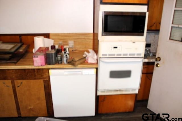 kitchen with white appliances