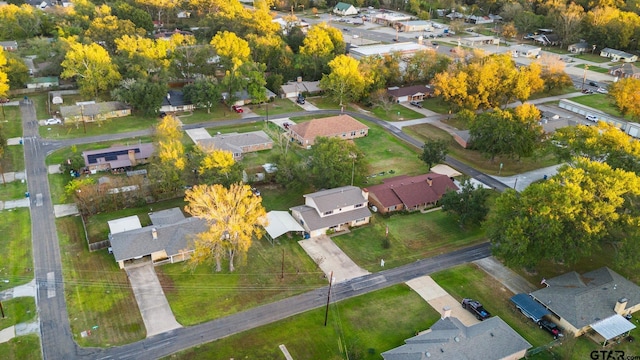 aerial view with a residential view