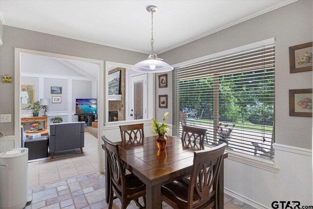 17599 Autumn Trl, Whitehouse, TX 75791 - dining room with a wainscoted wall and ornamental molding