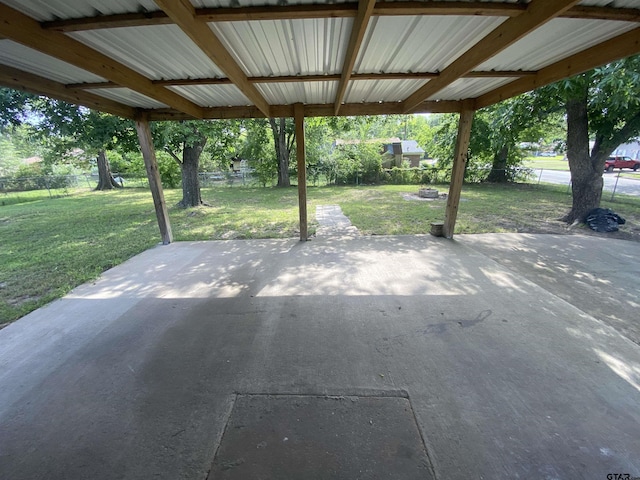 3903 Appletree Ln, Tyler, TX 75701 - fenced backyard with a patio area