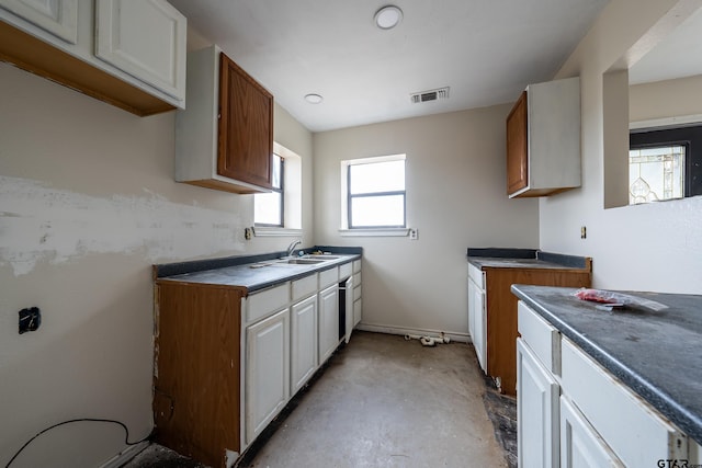 kitchen with sink and white cabinets