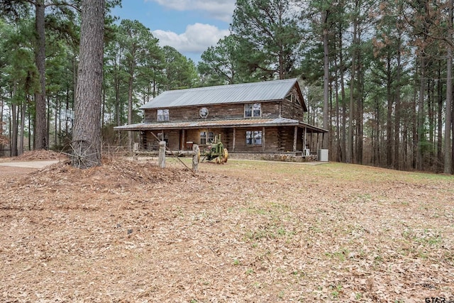 cabin with a porch