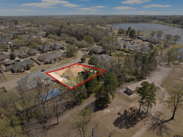 205 Turnberry Cir, Mount Pleasant, TX 75455 - view of property location featuring a nearby body of water and property boundaries highlighted