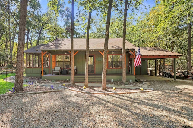 view of front of home with a porch