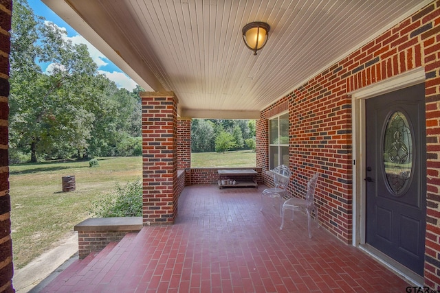 view of patio / terrace with a porch