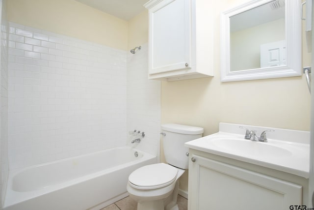 16530 Echo Glen Dr, Tyler, TX 75703 - full bathroom featuring toilet, vanity, and bathtub / shower combination