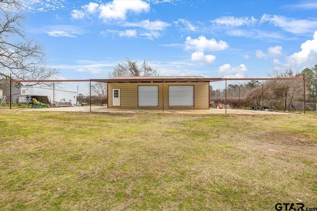 exterior space with an outdoor structure