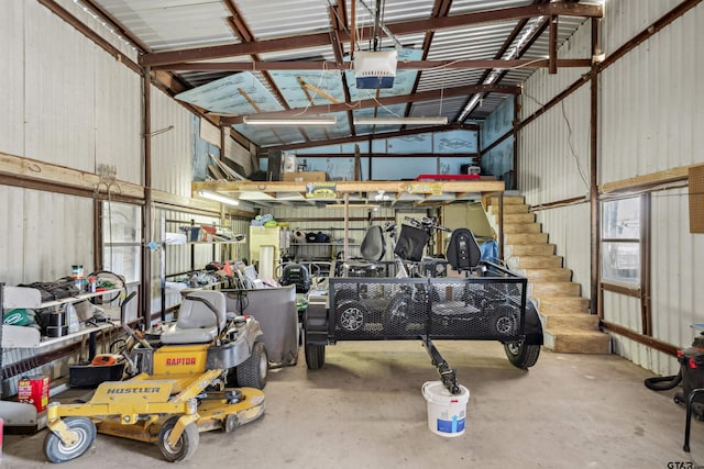 1039 Fm 2909, Canton, TX 75103 - garage featuring a garage door opener and metal wall