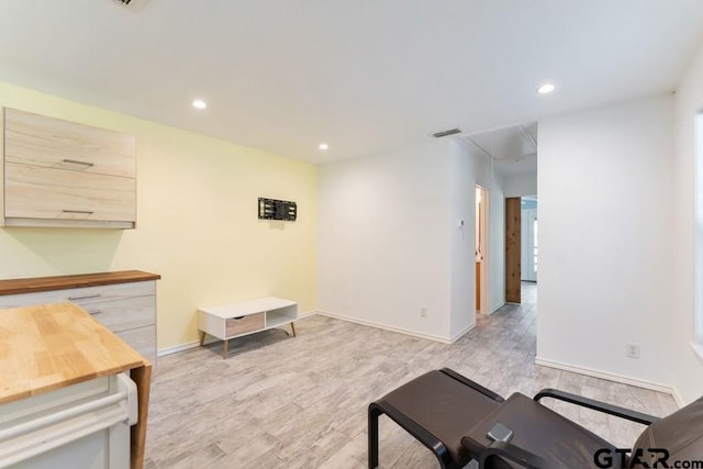 interior space featuring light hardwood / wood-style flooring