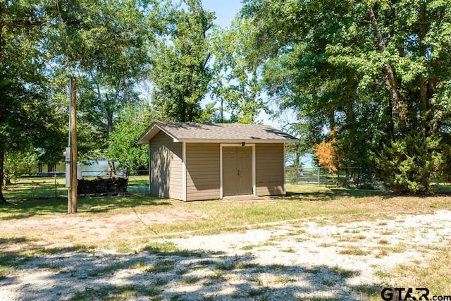 view of outdoor structure