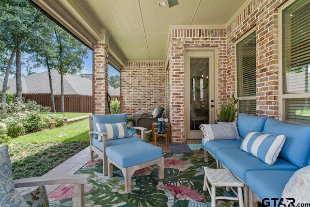 7417 Princedale, Tyler, TX 75703 - view of patio with an outdoor hangout area
