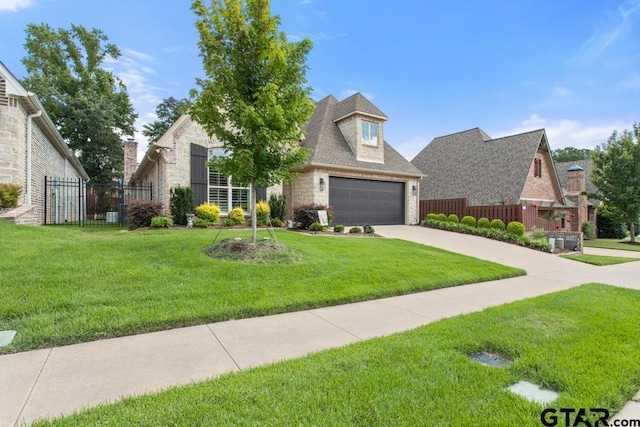 7417 Princedale, Tyler, TX 75703 - view of front facade with stone siding, concrete driveway, roof with shingles, and an attached garage