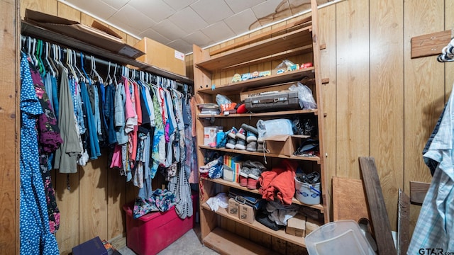 view of walk in closet