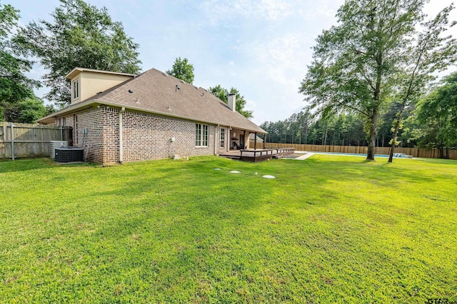 12105 Jazmin Cir, Flint, TX 75762 - view of yard with a deck and central air condition unit