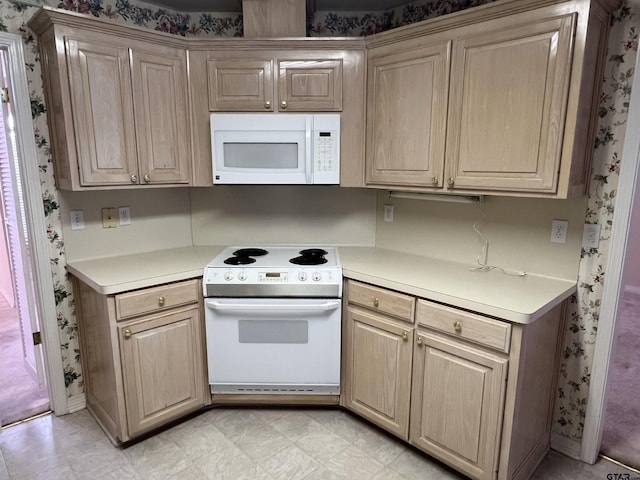 kitchen with white appliances