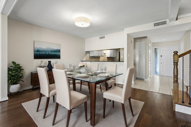 dining room featuring hardwood / wood-style flooring