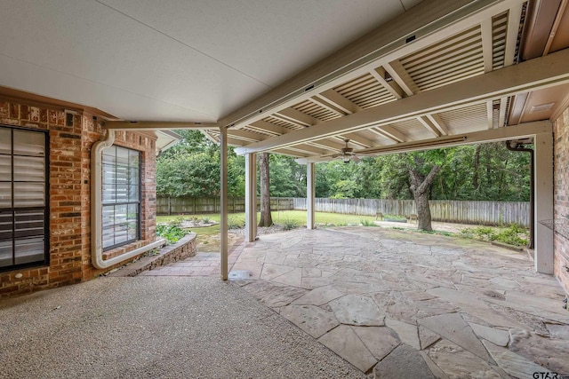 view of patio with a pergola