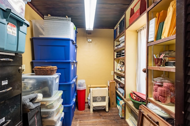 view of storage area