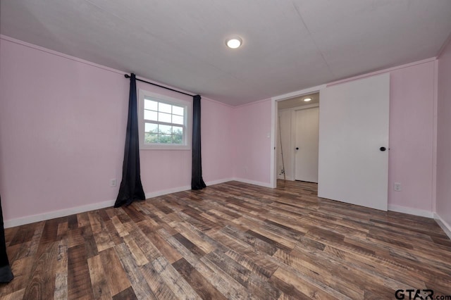 interior space featuring dark hardwood / wood-style floors