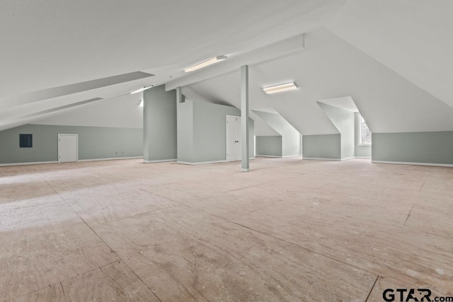 bonus room with lofted ceiling