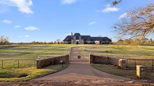 view of community featuring a rural view