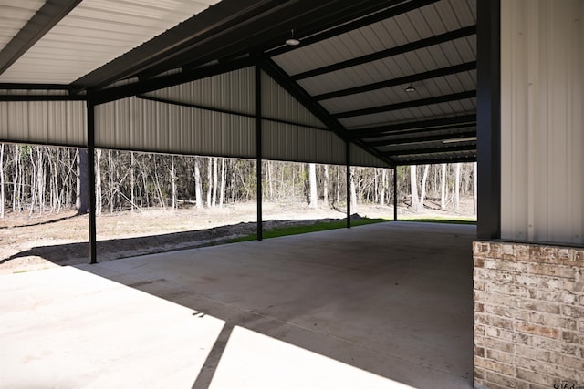 view of patio with a carport