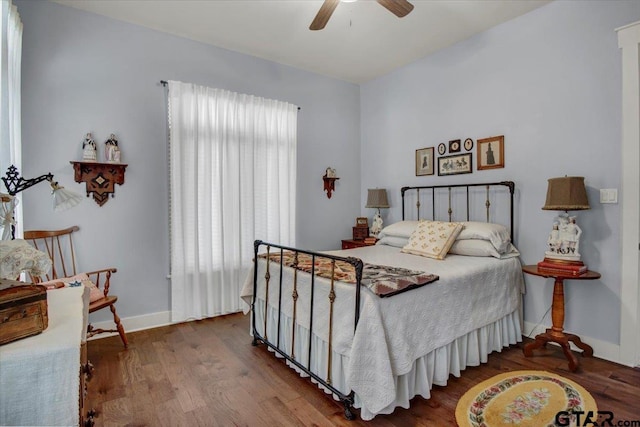14621 Twin Pine Ln, Lindale, TX 75771 - bedroom featuring wood finished floors and a ceiling fan