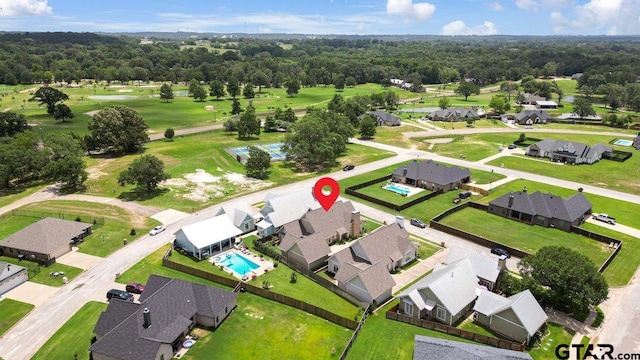 14621 Twin Pine Ln, Lindale, TX 75771 - aerial view of residential area with a heavily wooded area