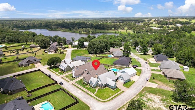 14621 Twin Pine Ln, Lindale, TX 75771 - aerial view of property's location with a nearby body of water and a heavily wooded area