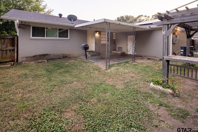 1400 Santa Rosa, Tyler, TX 75701 - rear view of property with brick siding, a patio area, and a pergola