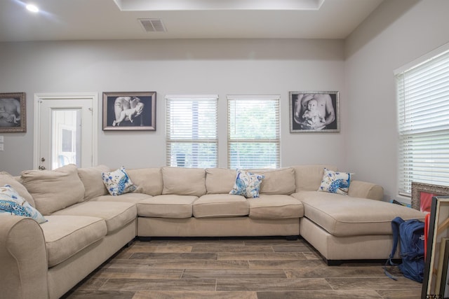 17294 Hidden Valley Ln, Flint, TX 75762 - living area with dark wood-style floors