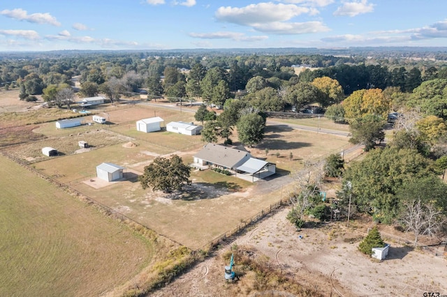 drone / aerial view with a rural view