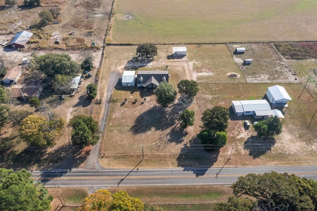 drone / aerial view featuring a rural view