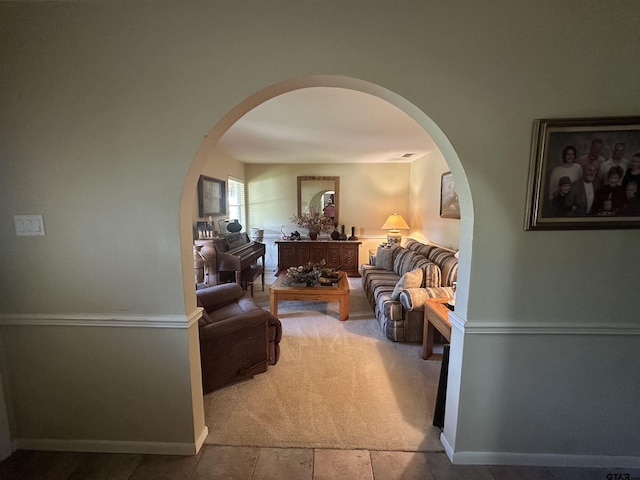 103 Paso Robles Trce, Bullard, TX 75757 - carpeted living area featuring arched walkways