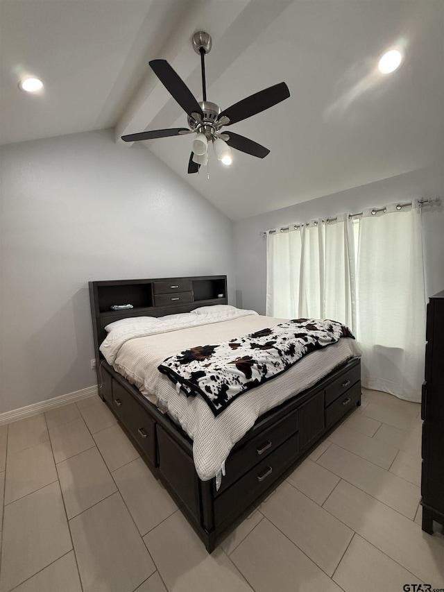 402 E Mims St, Tyler, TX 75702 - bedroom featuring light tile patterned flooring, recessed lighting, and a ceiling fan