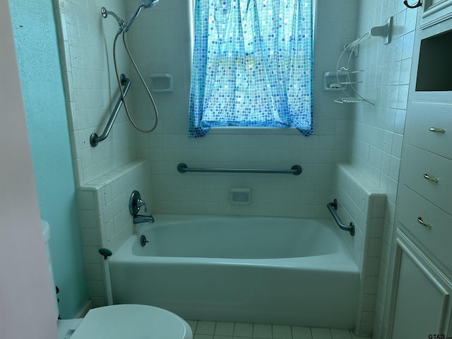 1248 Canada St, Jacksonville, TX 75766 - full bathroom with toilet, bathing tub / shower combination, and tile patterned flooring