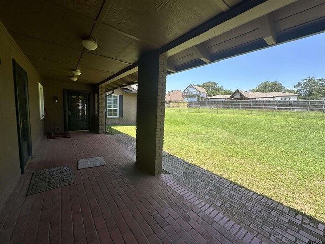 1248 Canada St, Jacksonville, TX 75766 - view of patio / terrace featuring a ceiling fan