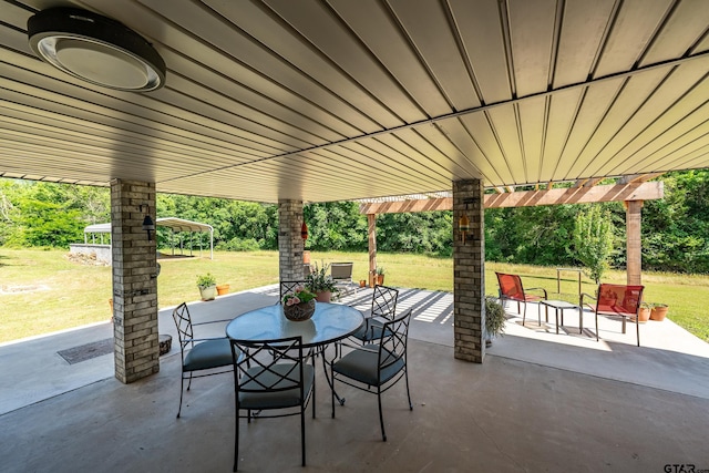 8533 Fm 315, Frankston, TX 75763 - view of patio / terrace featuring outdoor dining area and a pergola