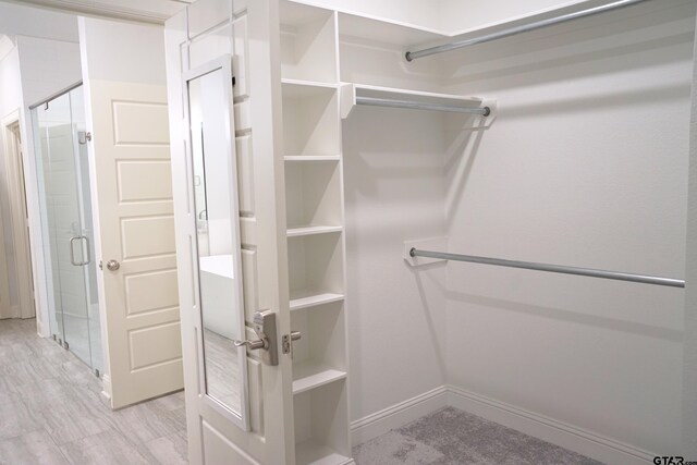 view of walk in closet